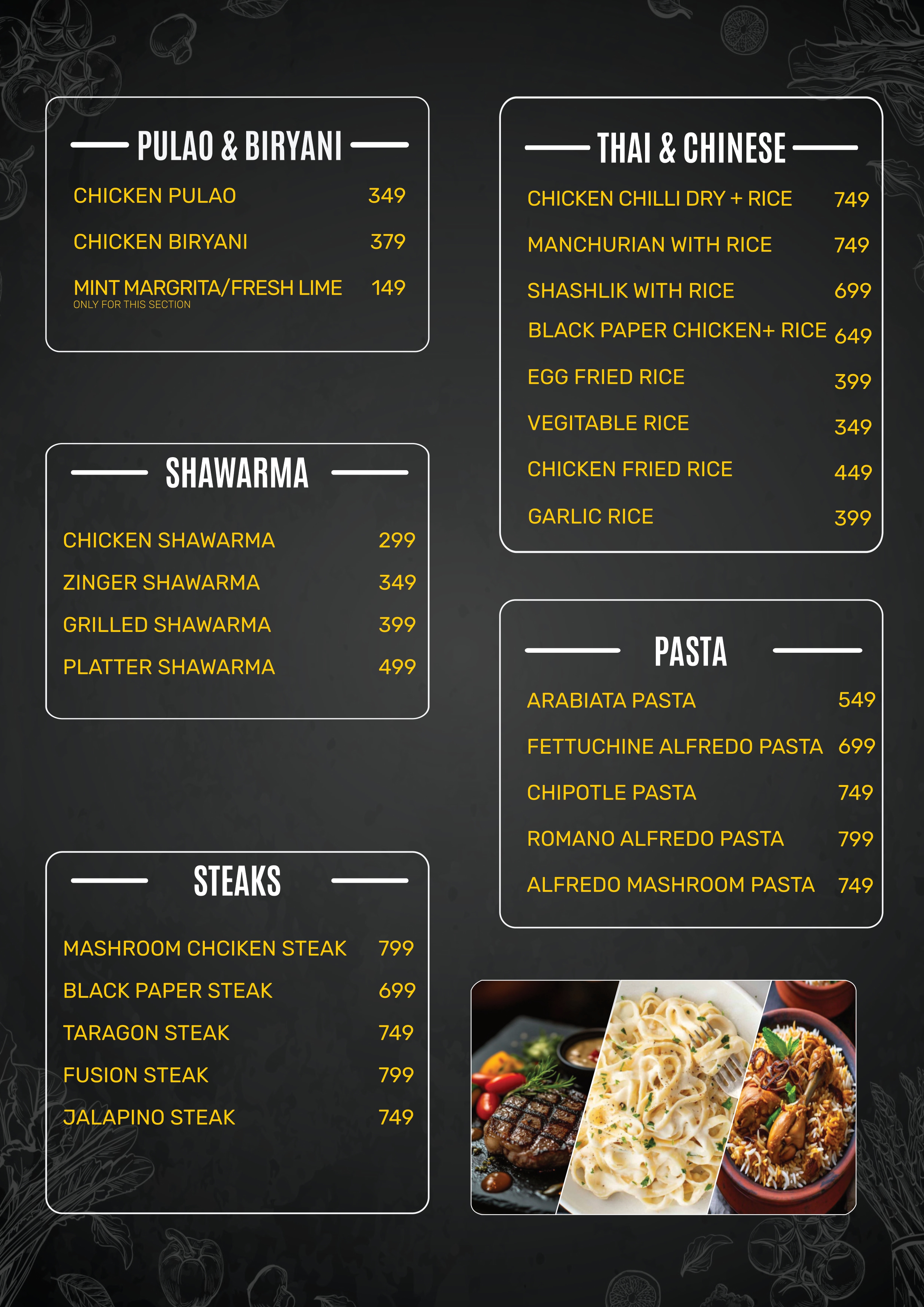 Menu Main Course