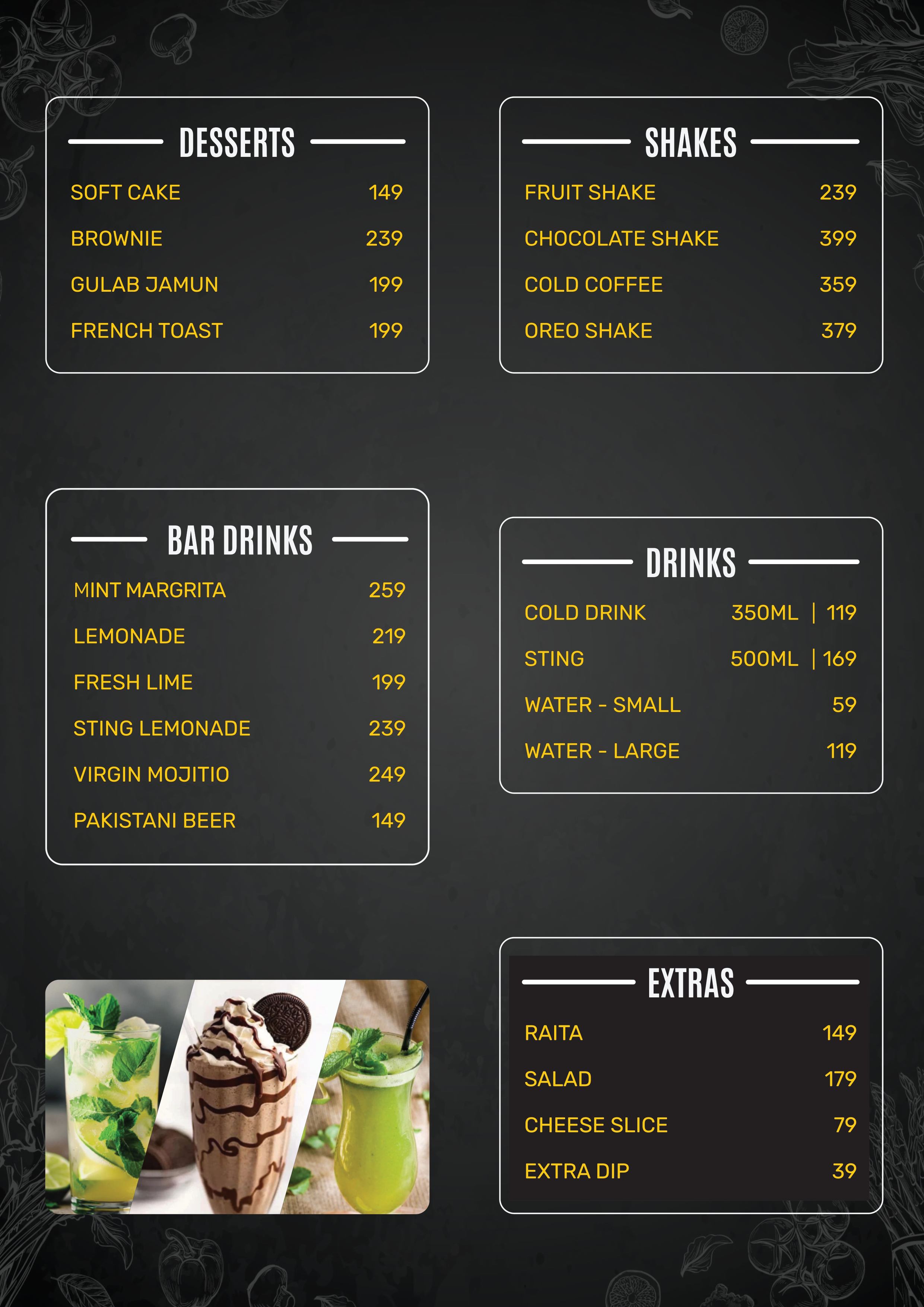Menu Desserts